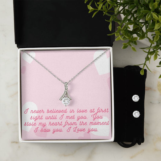 Alluring Beauty Necklace and Cubic Zirconia Earring Set